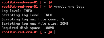 Screenshot showing the output of the vracli command.